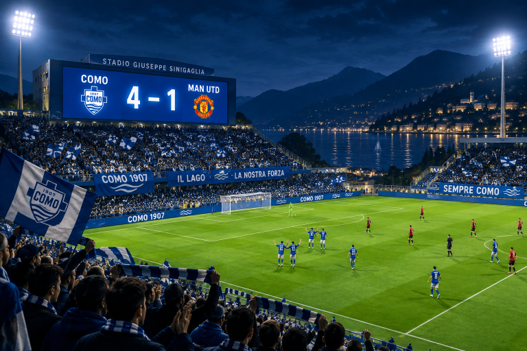 Como 4-1 Man United: Paz scores twice as Carrick’s winless run hits seven games