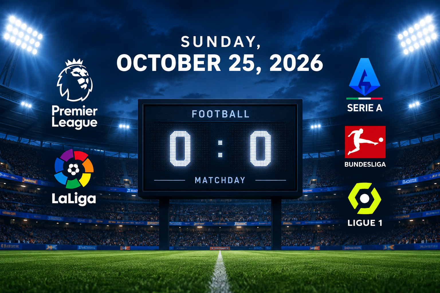 Football Results Sunday October 25 2026