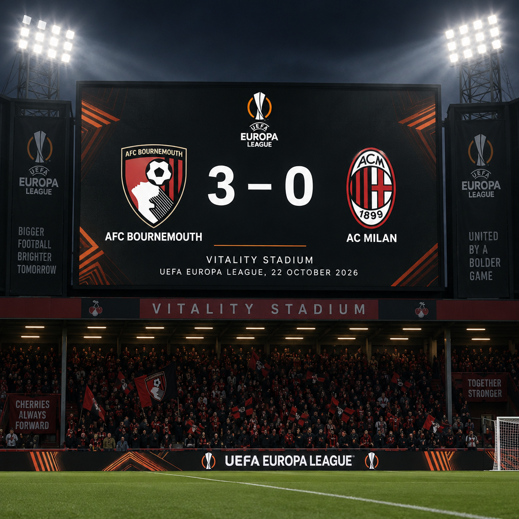 Bournemouth 3-0 AC Milan Scoreline