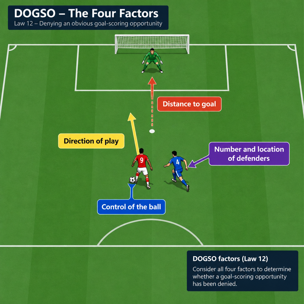 DOGSO Law 12 Four Factors Diagram