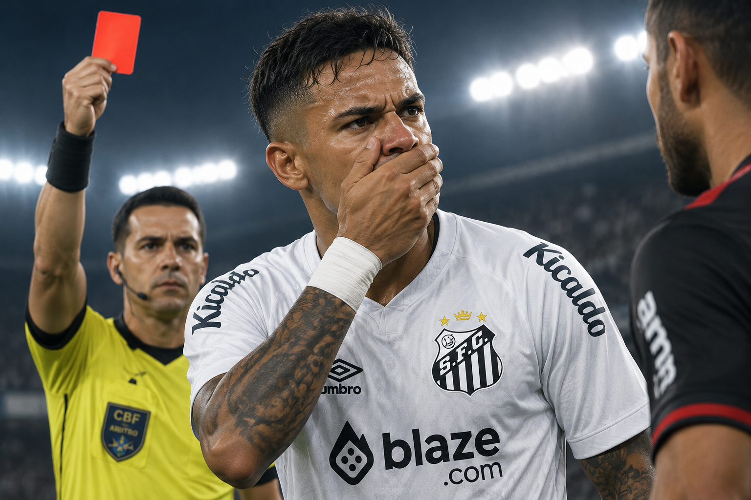 Neymar Red Card Mouth Cover