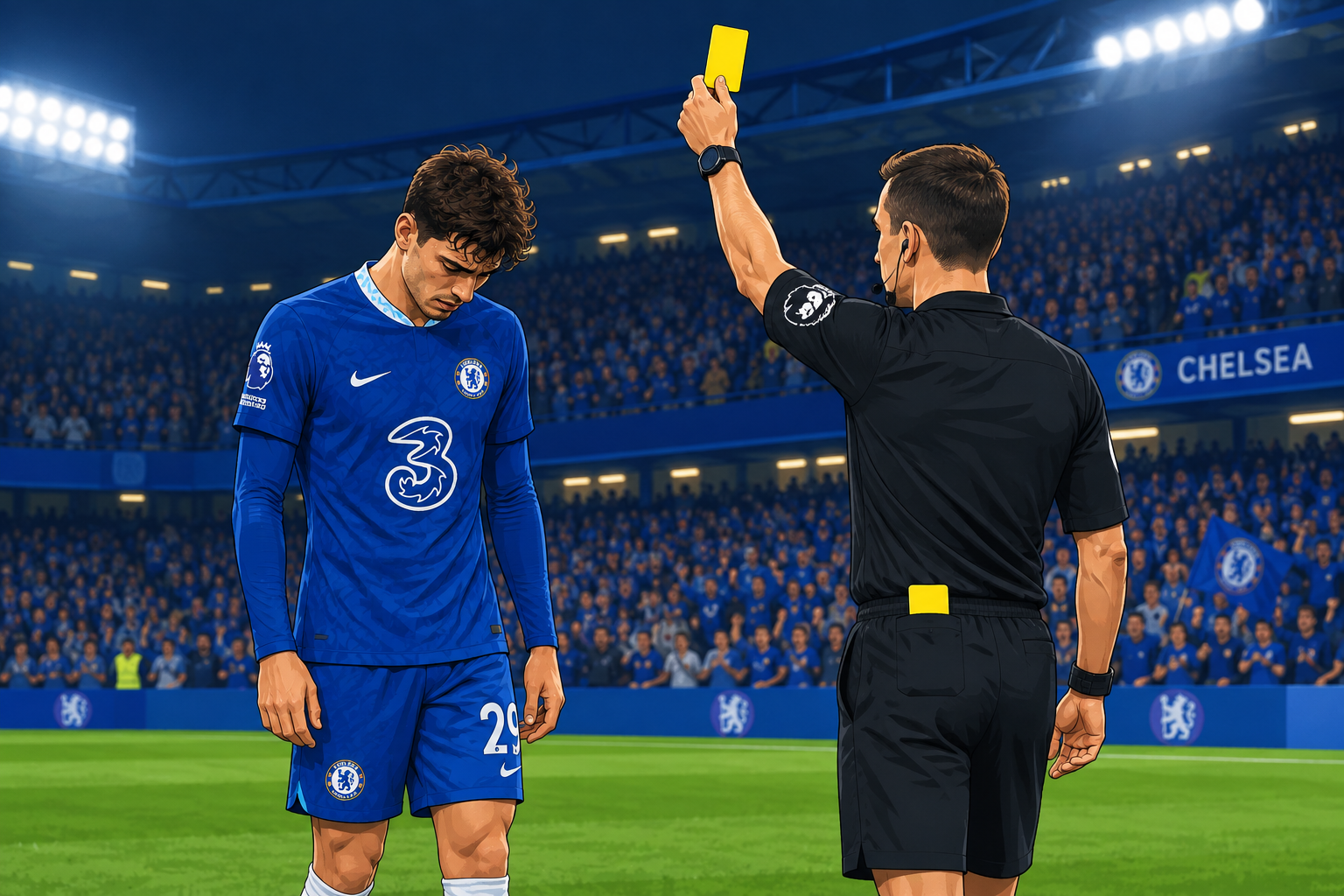 Palmer Red Card at Stamford Bridge
