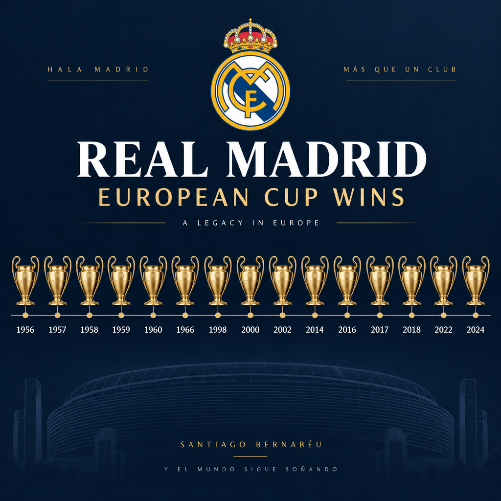Real Madrid Honours Timeline